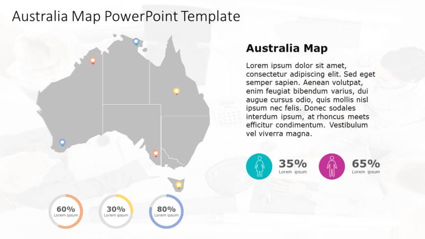 Australia Map 10 PowerPoint Template