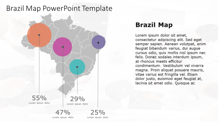 Brazil Map 10 PowerPoint Template