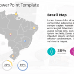 Brazil Map 8 PowerPoint Template & Google Slides Theme