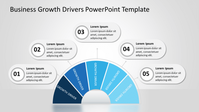 Business Growth Drivers 5 PowerPoint Template & Google Slides Theme