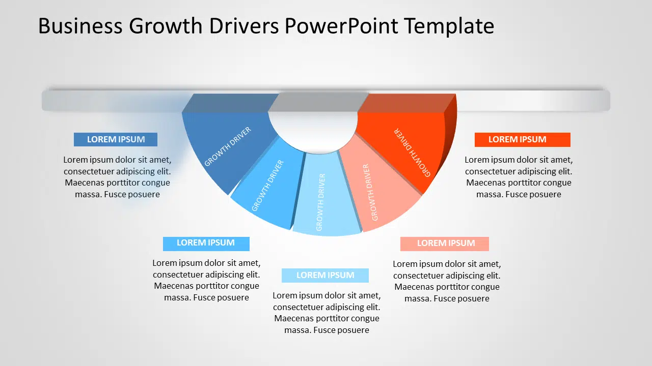 Business Growth Drivers 6 PowerPoint Template & Google Slides Theme