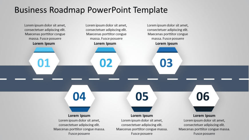 Business Roadmap 12 PowerPoint Template