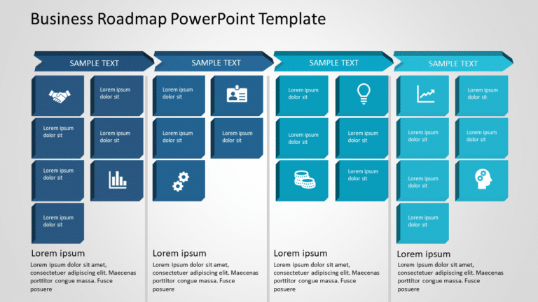 Business roadmap 2 PowerPoint Template