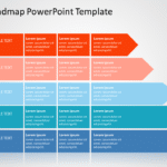 Business roadmap 4 PowerPoint Template & Google Slides Theme