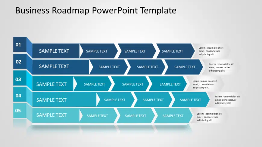 Business roadmap 53 PowerPoint Template