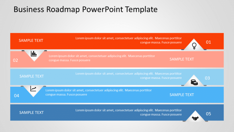 Business roadmap 55 PowerPoint Template