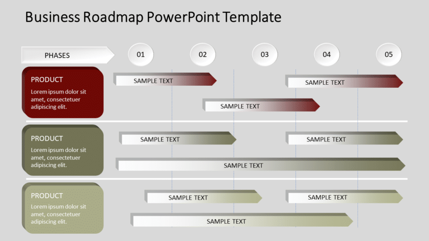 Business roadmap 7 PowerPoint Template