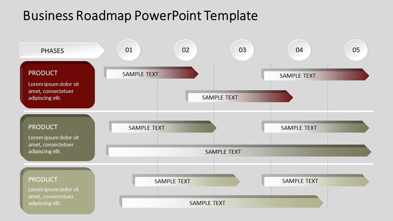 Business roadmap 7 PowerPoint Template & Google Slides Theme