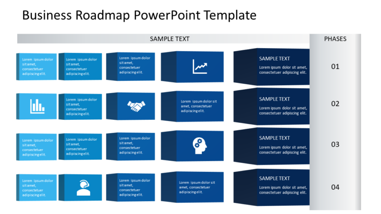 Business roadmap 8 PowerPoint Template & Google Slides Theme