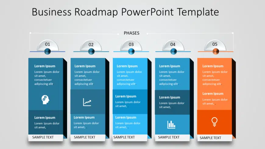 Business roadmap PowerPoint Template 10