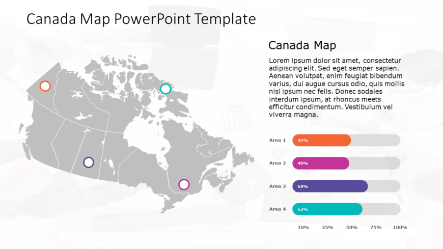 Canada Map 10 PowerPoint Template