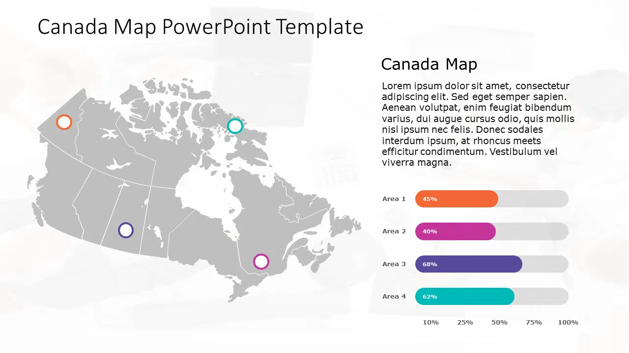 Canada Map 10 PowerPoint Template & Google Slides Theme