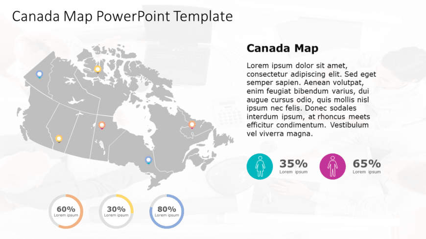 Canada Map 8 PowerPoint Template