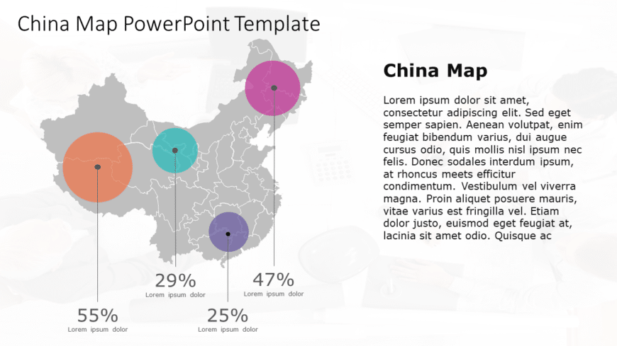 China map 10 PowerPoint Template