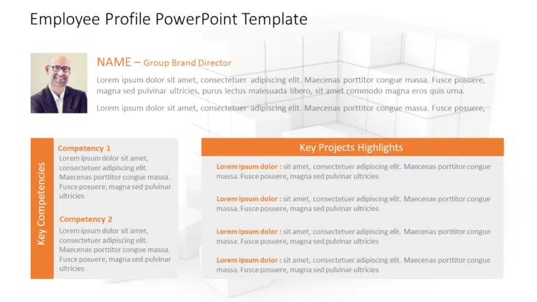 Employee Profile 6 PowerPoint Template & Google Slides Theme