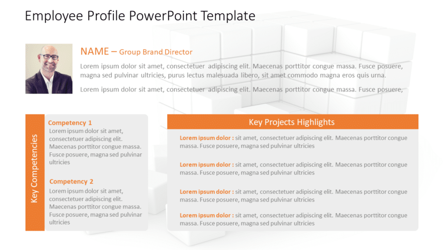 Employee Profile 6 PowerPoint Template