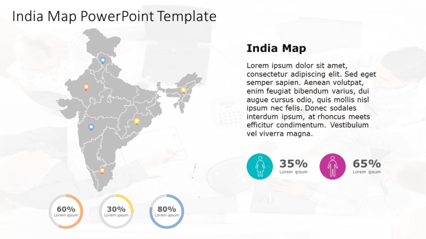 India Map 8 PowerPoint Template