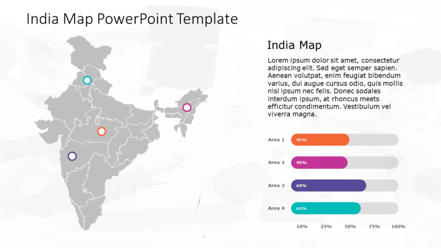 India Map 9 PowerPoint Template
