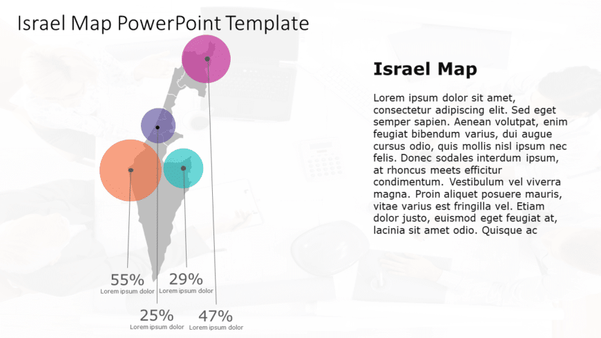 Israel Map 10 PowerPoint Template