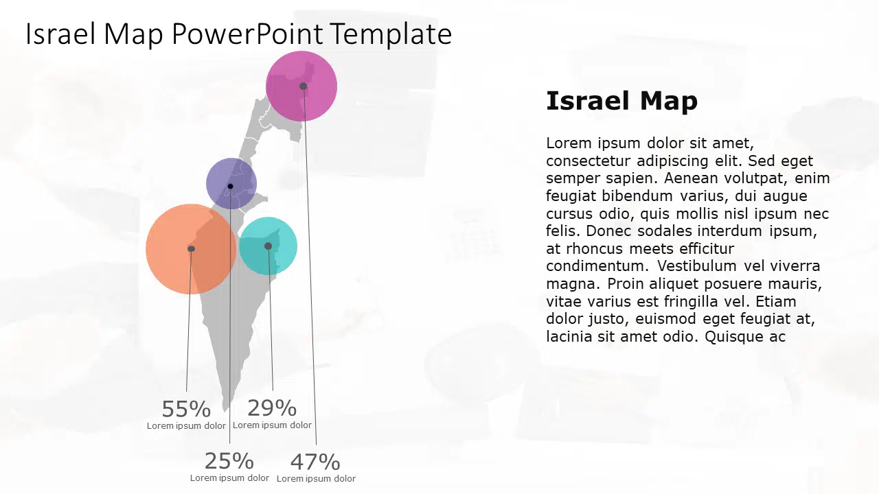 Israel Map 10 PowerPoint Template & Google Slides Theme