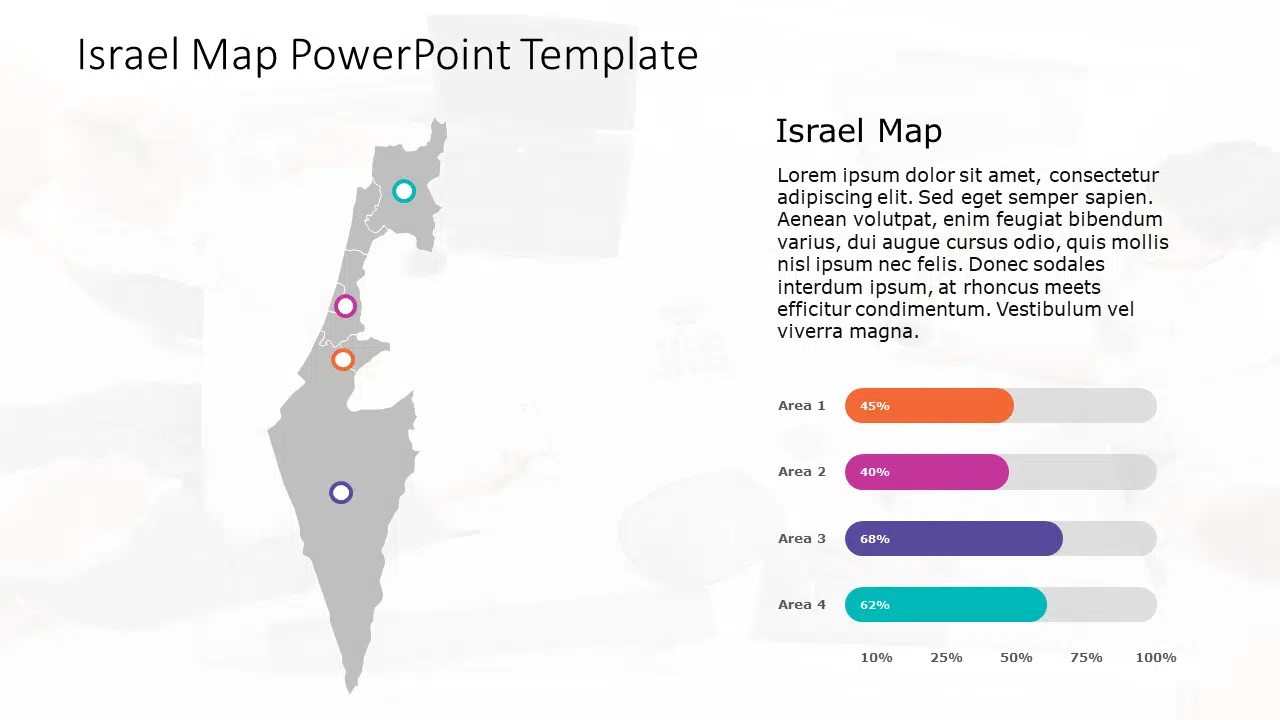 Israel Map 9 PowerPoint Template & Google Slides Theme