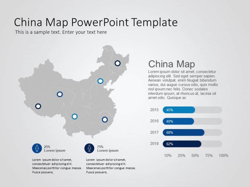 China map powerpoint template 7 | Map PowerPoint Templates | SlideUpLift