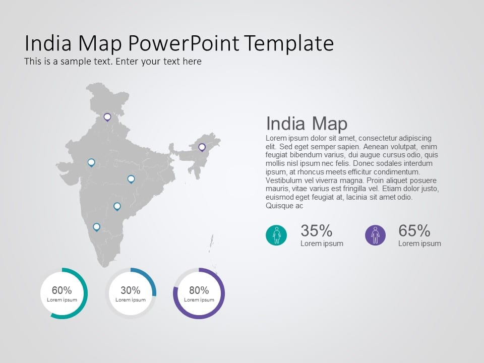 India Map Powerpoint Template 6 | Map PowerPoint Templates | SlideUpLift