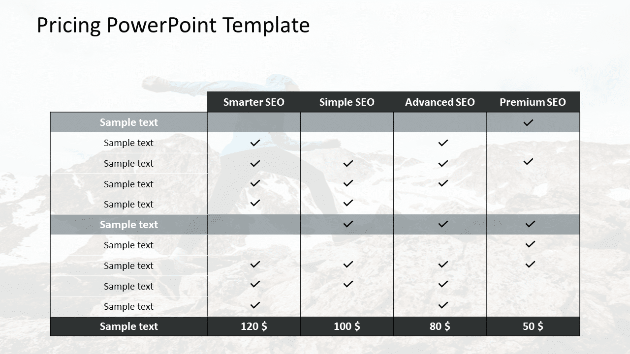Pricing 2 PowerPoint Template & Google Slides Theme