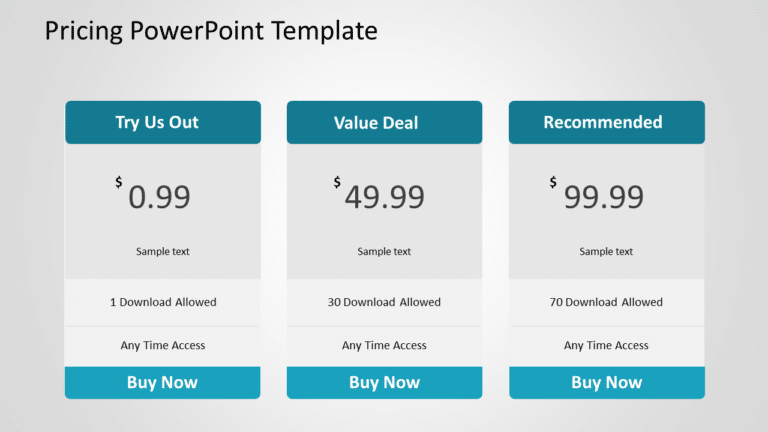 Pricing 4 PowerPoint Template & Google Slides Theme