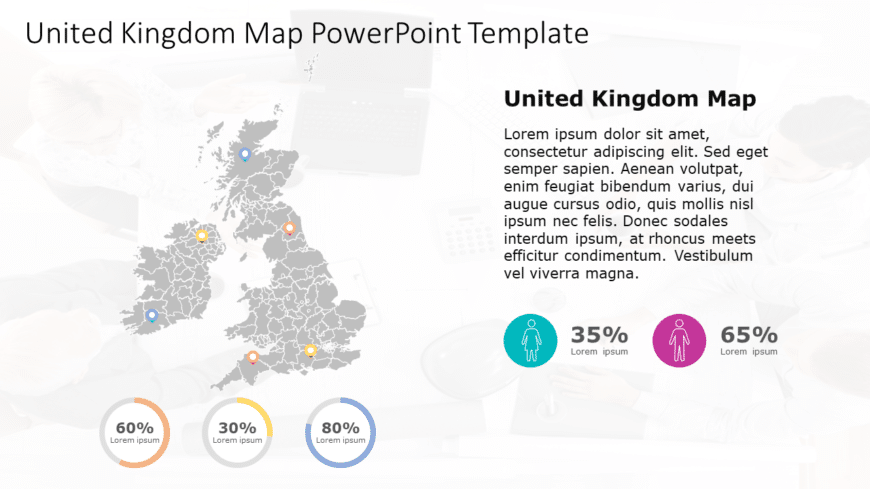 United Kingdom Map 8 PowerPoint Template