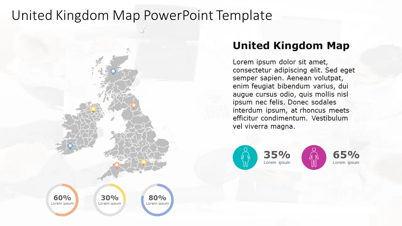 United Kingdom Map 8 PowerPoint Template & Google Slides Theme