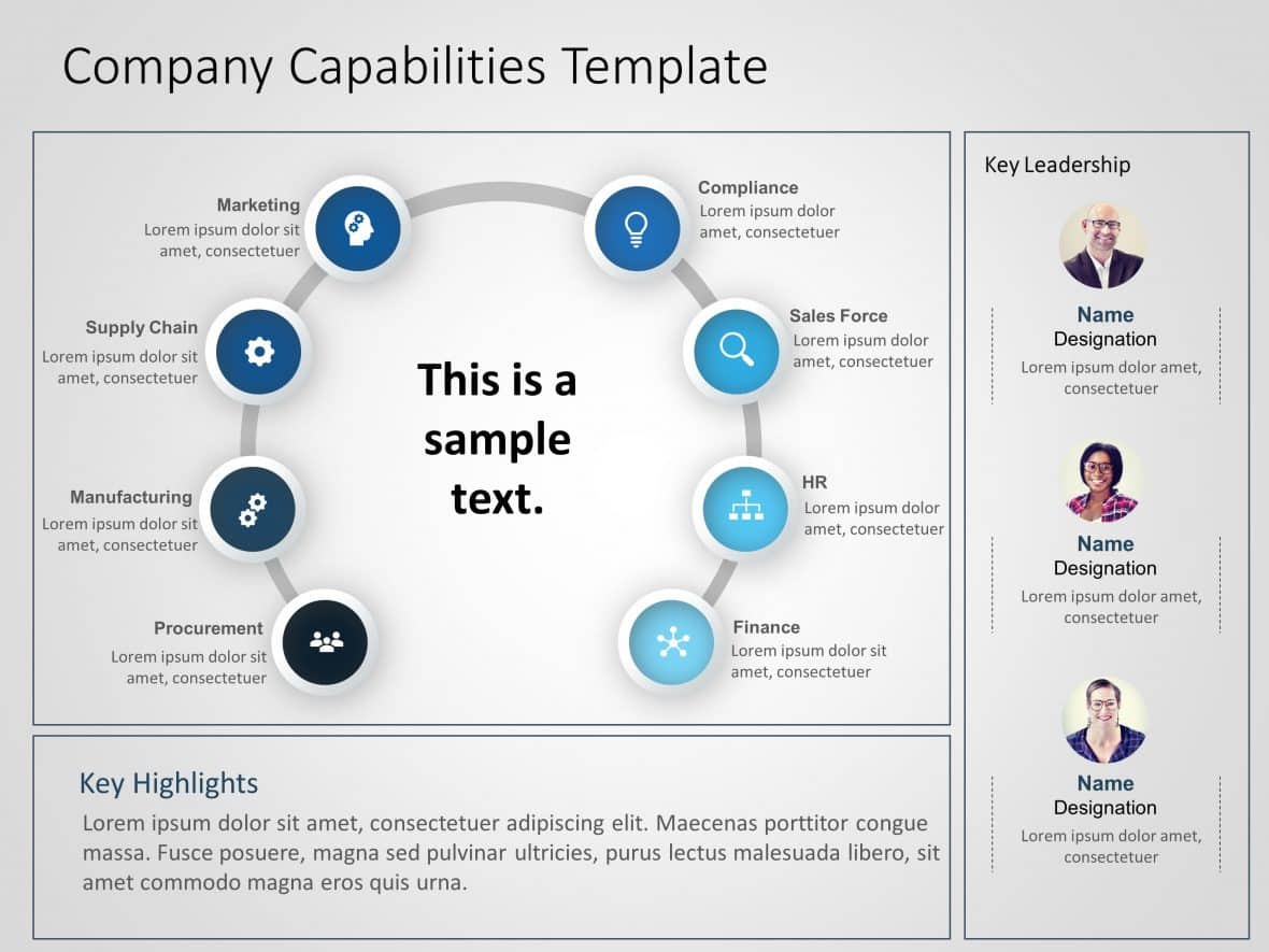 Company Capabilities 6 PowerPoint Template | SlideUpLift