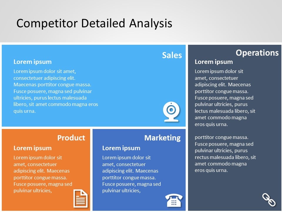 Color-Coded Quadrant Analysis for Competitor Insights Slide Template