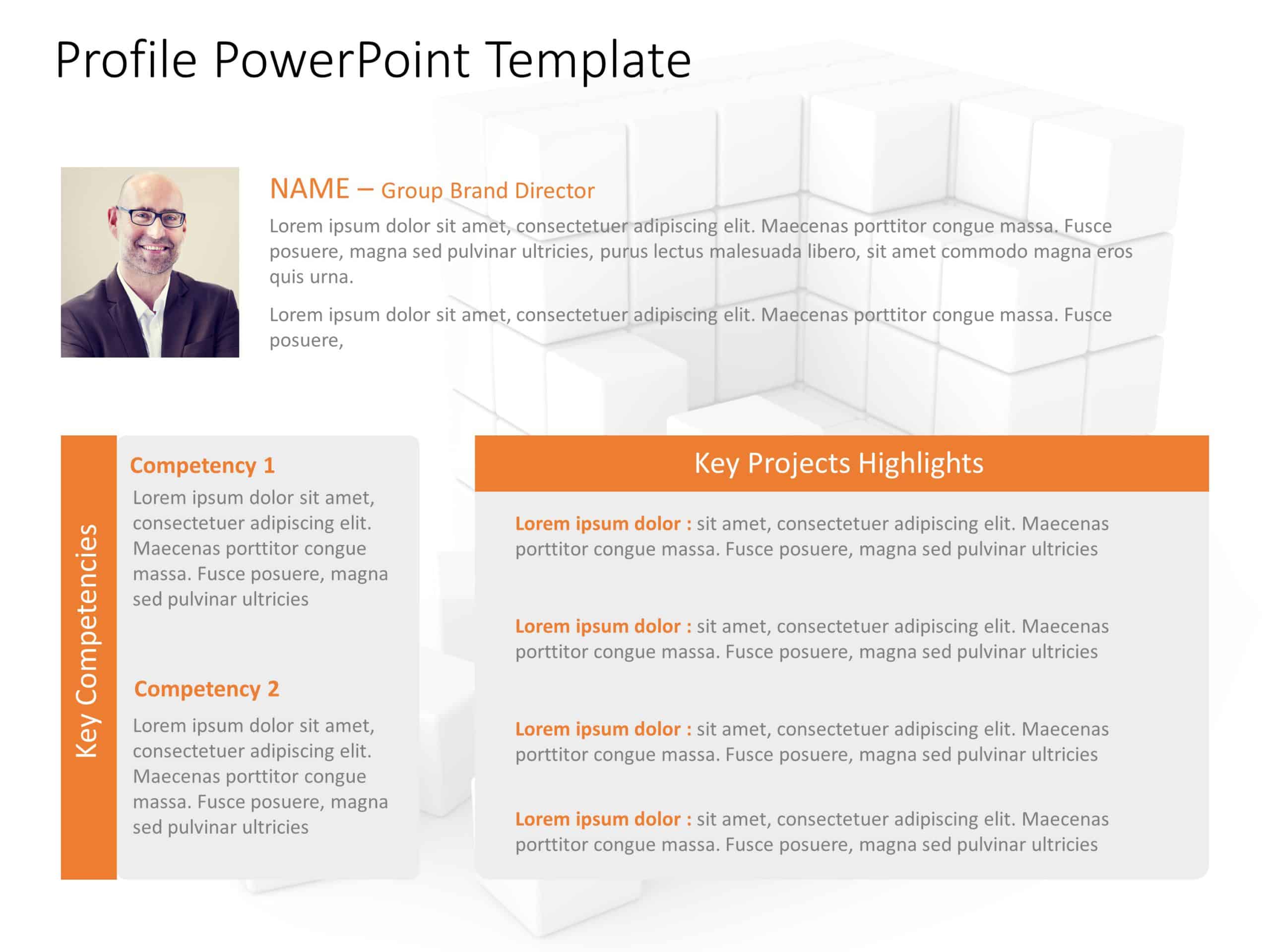 Employee Profile 6 PowerPoint Template & Google Slides Theme