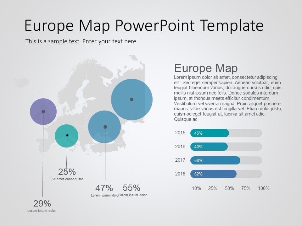Europe Map 10 PowerPoint Template