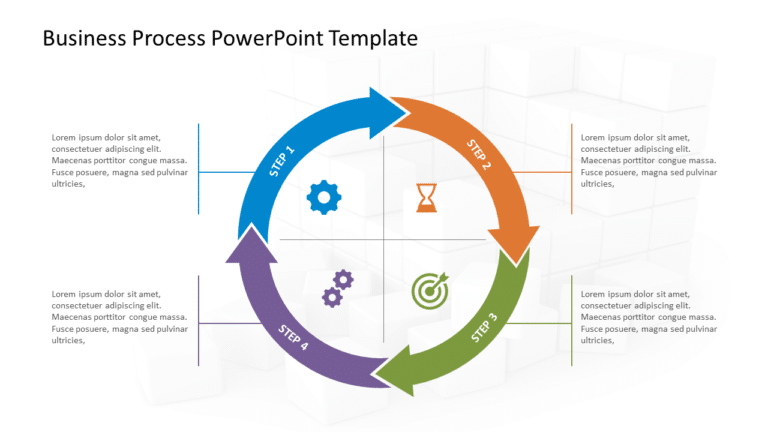 Chevron Process Flow 8 Steps PowerPoint Template