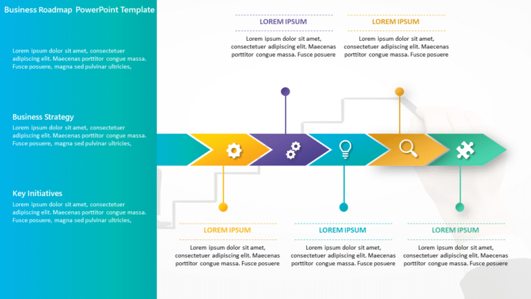 5 Highlights Business Strategy Roadmap Slide & Google Slides Theme