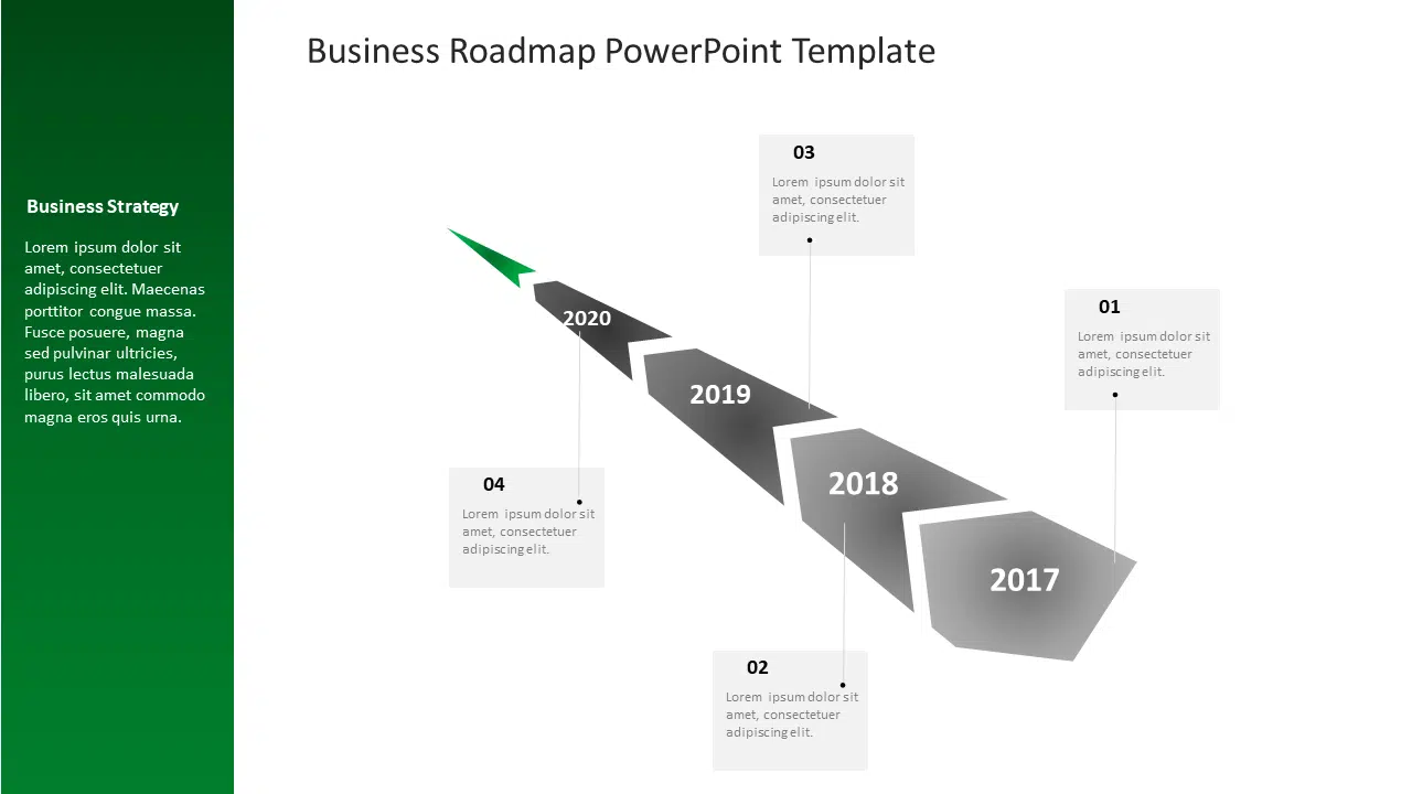 Business Roadmap 20 PowerPoint Template & Google Slides Theme