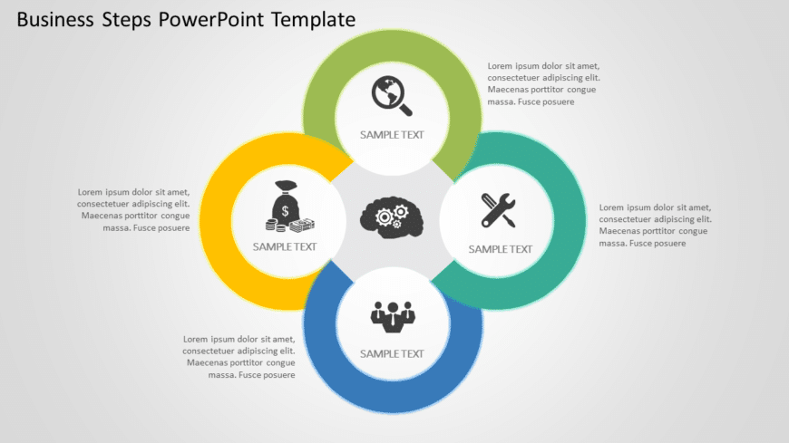 Business Steps 4 PowerPoint Template