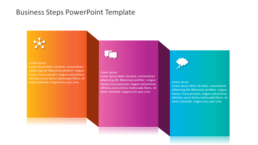 Business Steps 5 PowerPoint Template