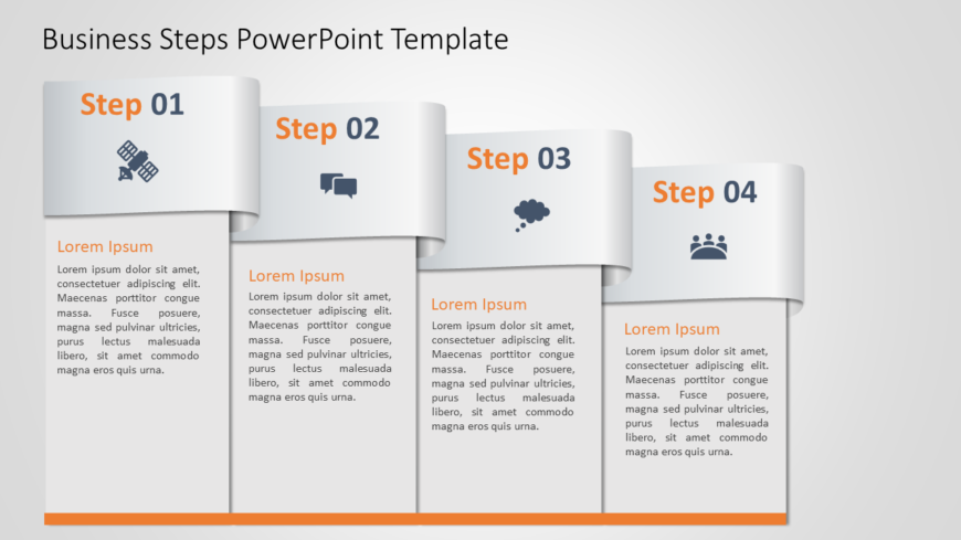 Business Steps PowerPoint 9 Template