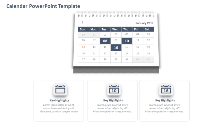 Calendar 7 PowerPoint Template & Google Slides Theme