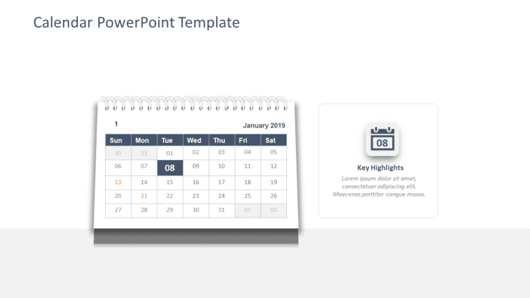 Calendar 8 PowerPoint Template & Google Slides Theme