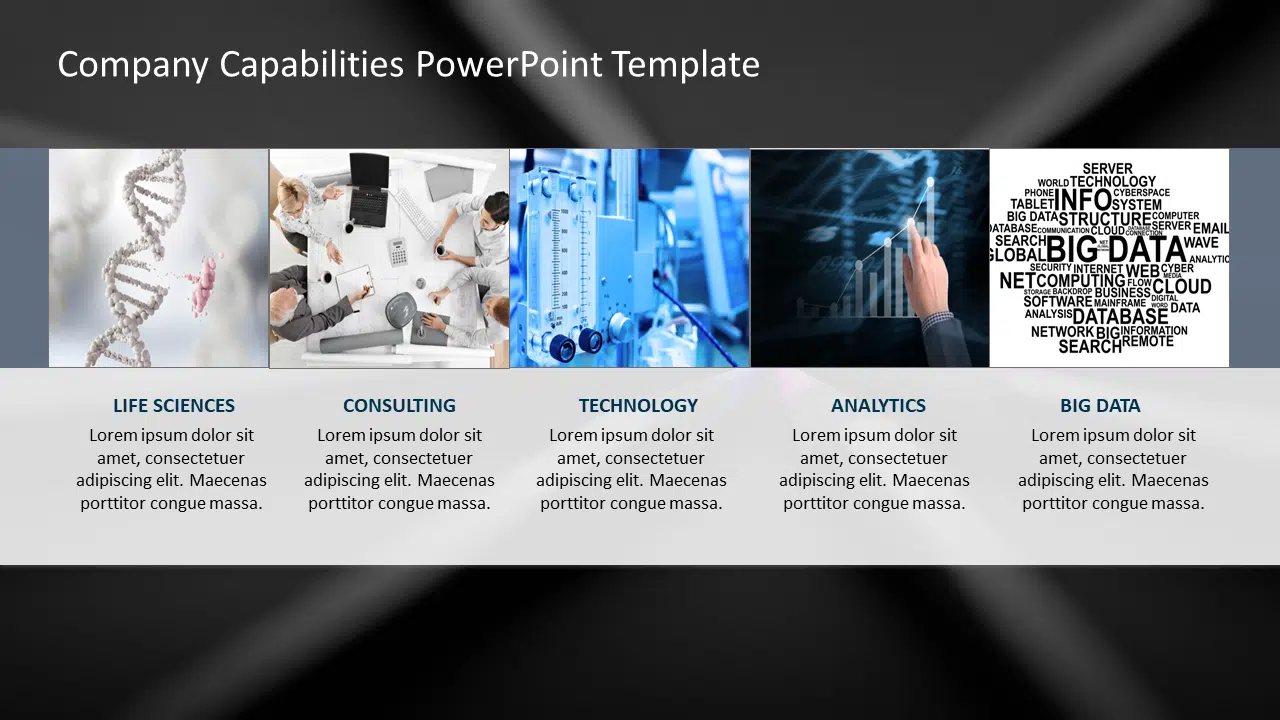 Company Capabilities 6 PowerPoint Template & Google Slides Theme