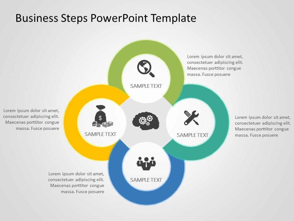 Business Steps 4 PowerPoint Template