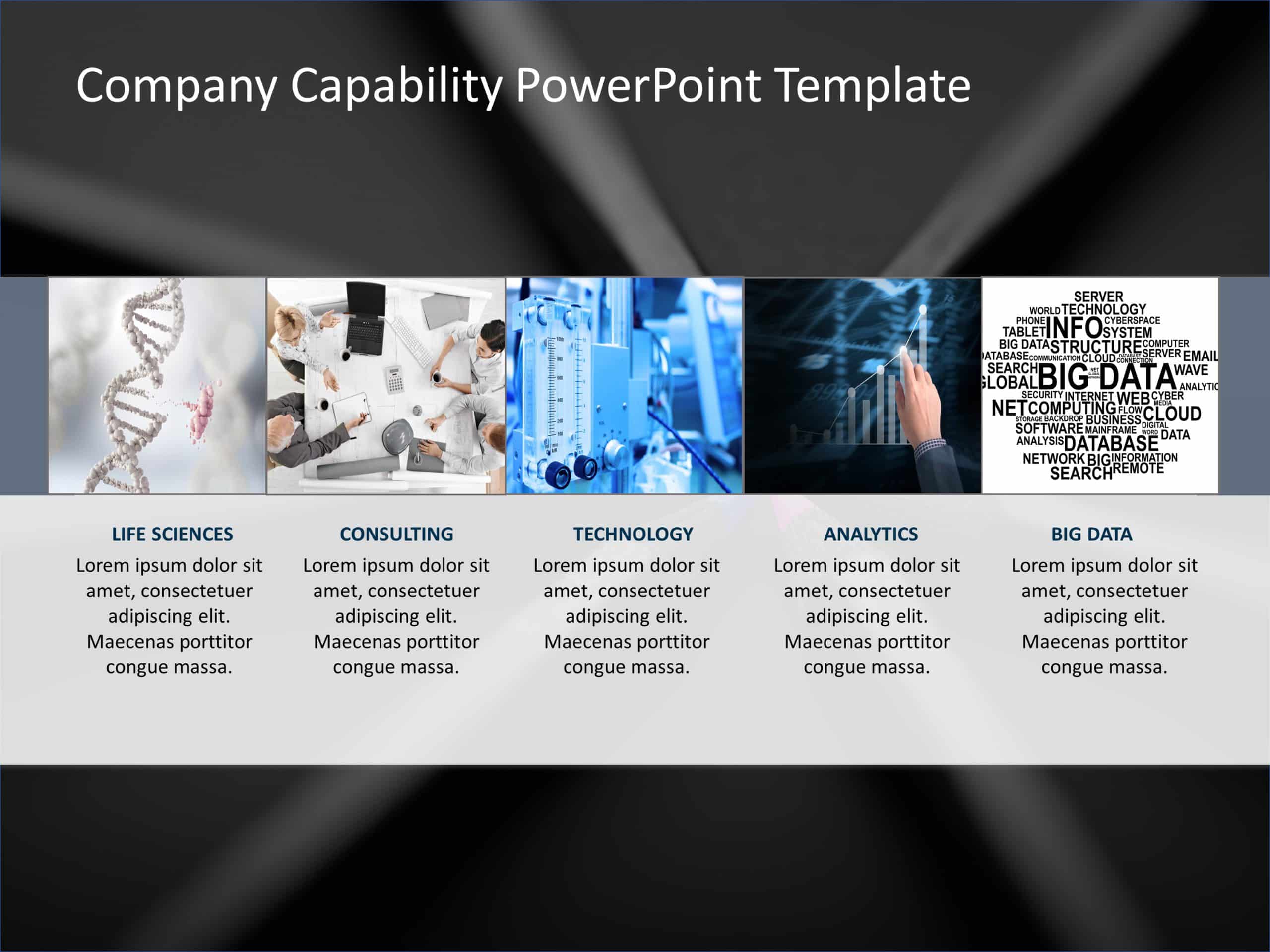 Company Capabilities 6 PowerPoint Template