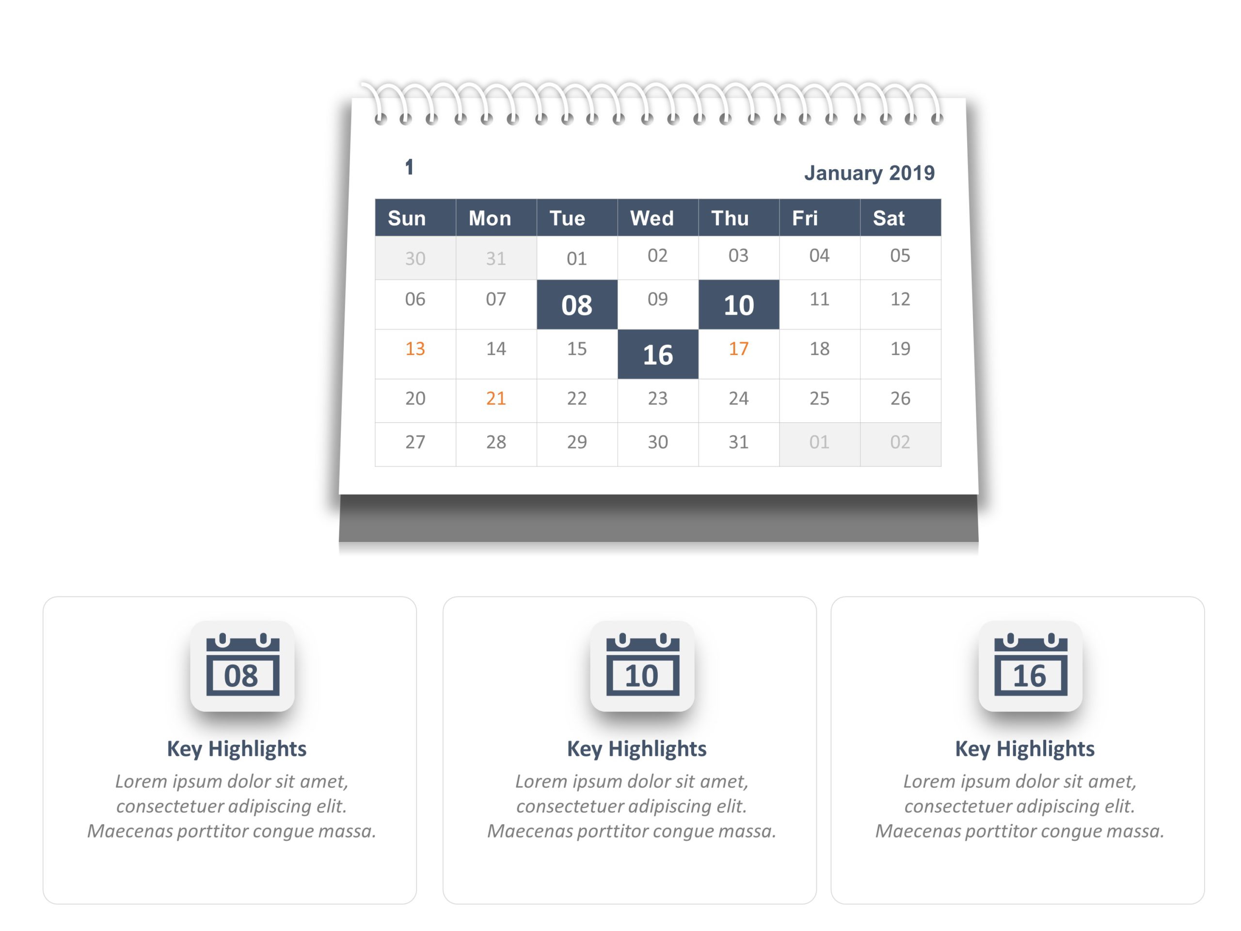 Calendar 7 PowerPoint Template & Google Slides Theme