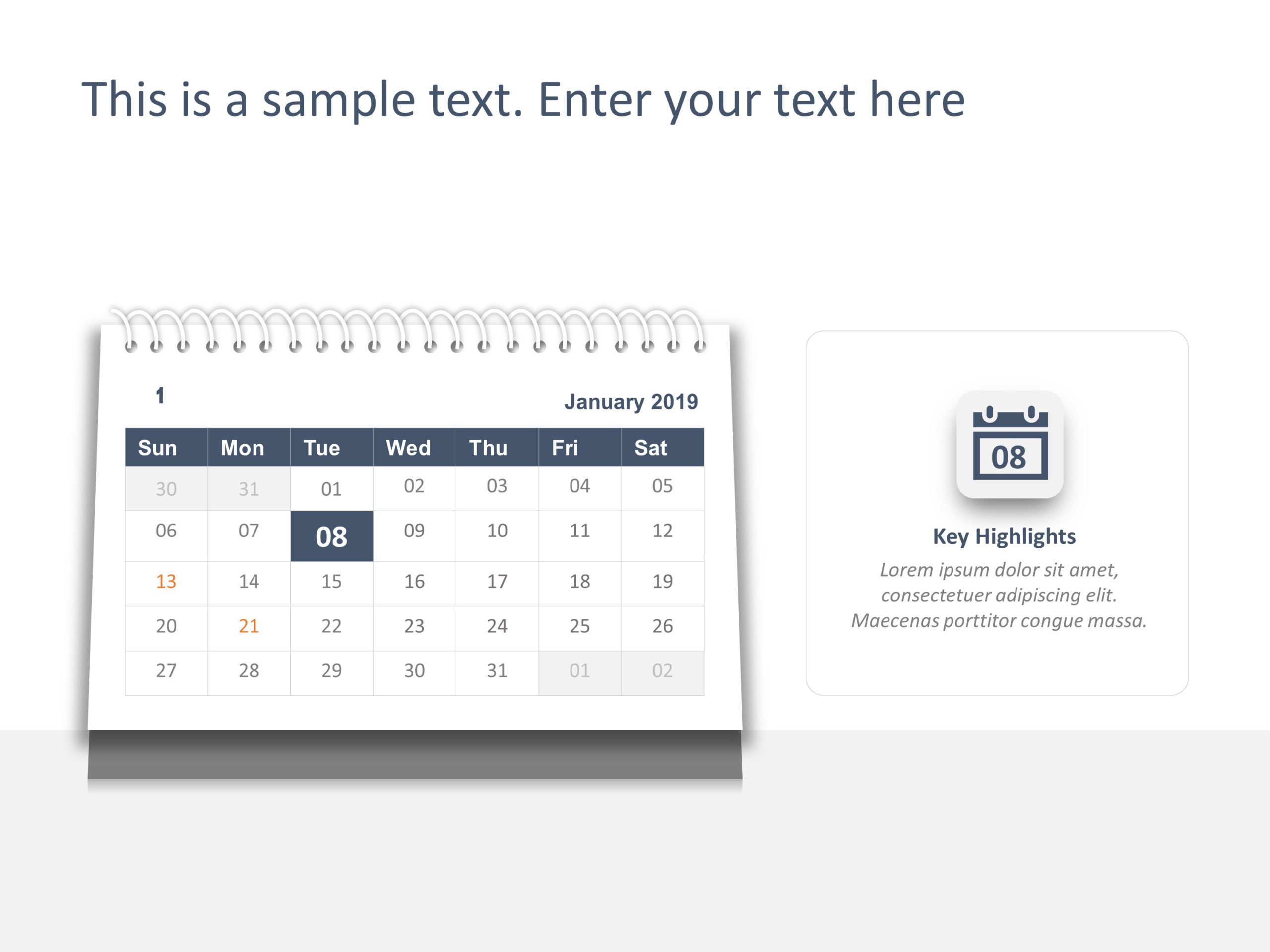 Calendar 8 PowerPoint Template & Google Slides Theme