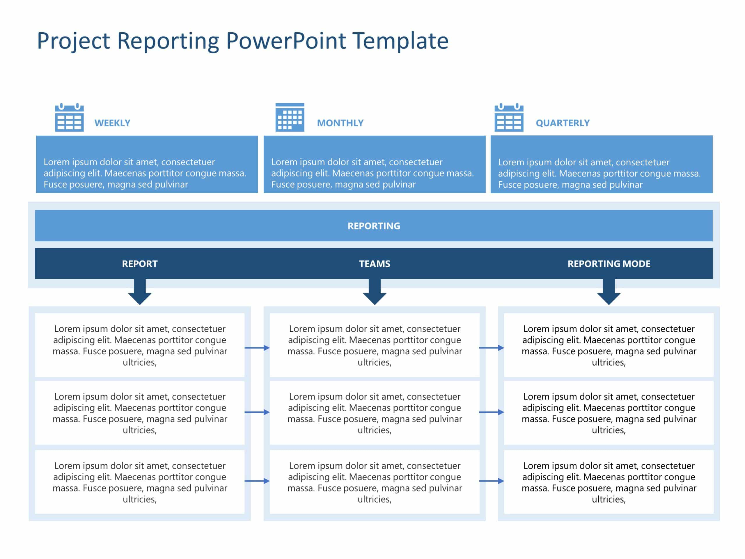 Project Reporting PowerPoint Template With Regard To Monthly Report Template Ppt