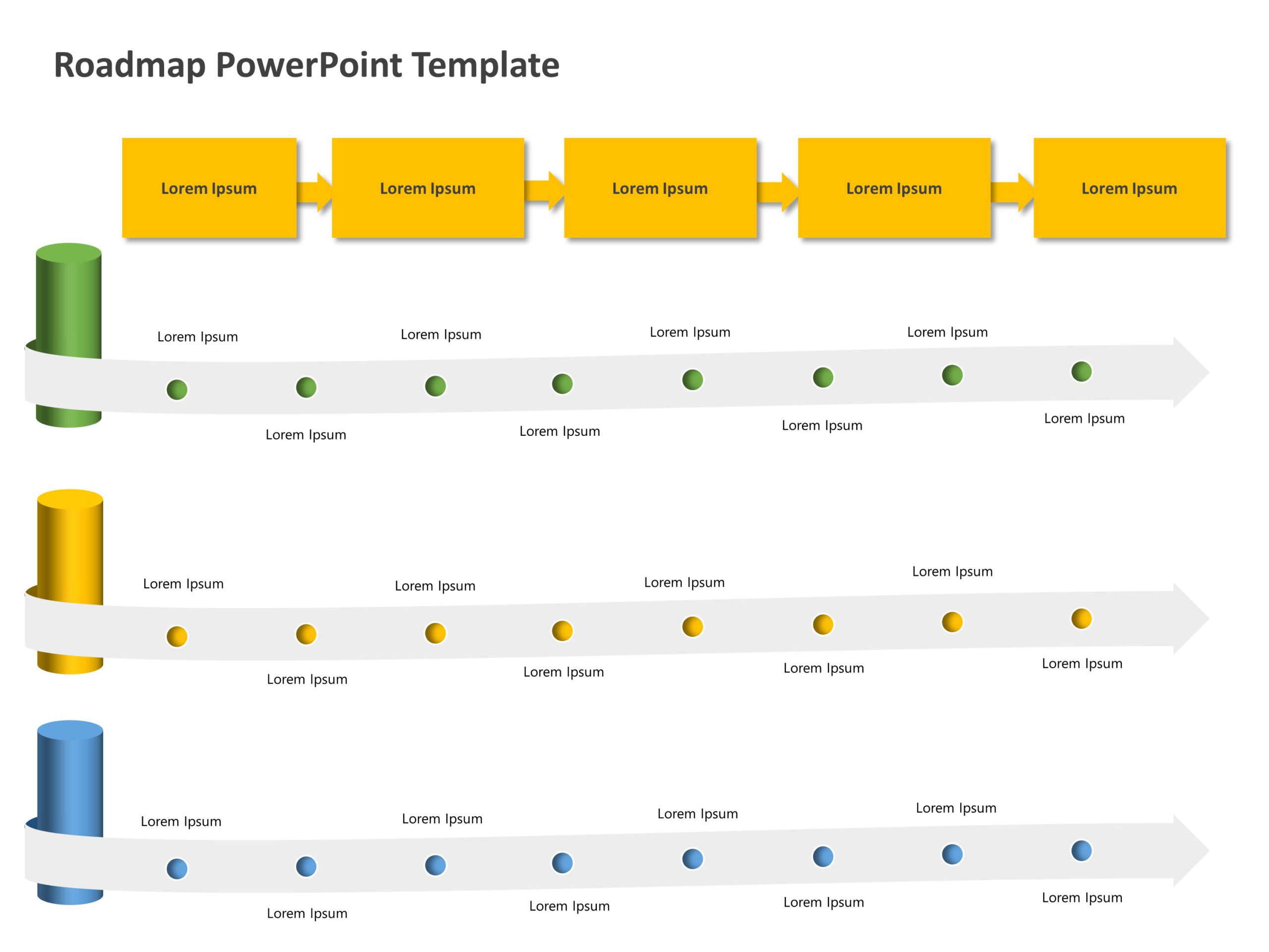 Business Roadmap 36 PowerPoint Template